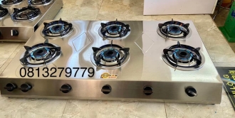 Bếp gas mỳ cay 6 lò mâm inox 304